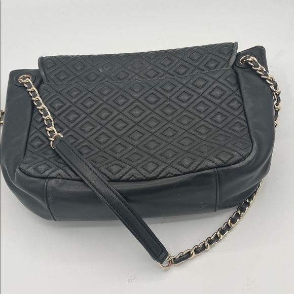 Tory Burch Black Quilted Shoulder Bag with Chain Strap - Picture 5 of 9